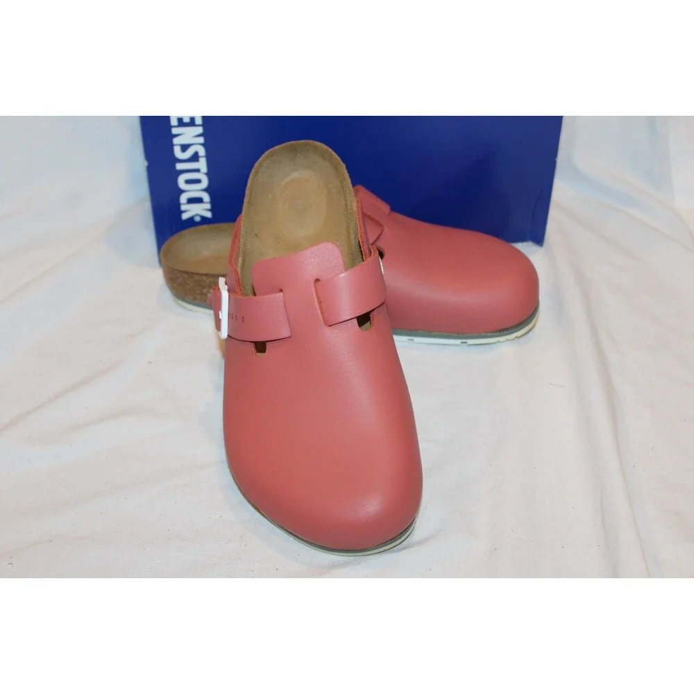 Birkenstock Men's Boston Pro Leather Clogs Mars Red NEW EU 47 Regular $160